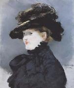 Edouard Manet Mery Lauent au chapeau noir Pastel (mk40) oil painting